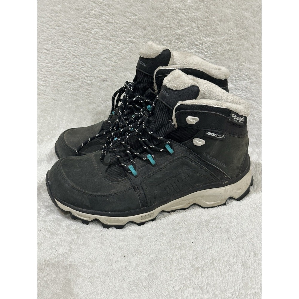 Salomon Rodeo Lined Winter Hiking Boots Women's Size‎ 8 Black